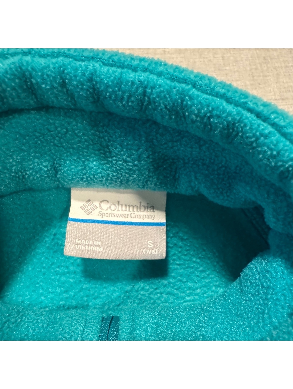 Columbia teal full zip fleece jacket - Picture 4 of 10